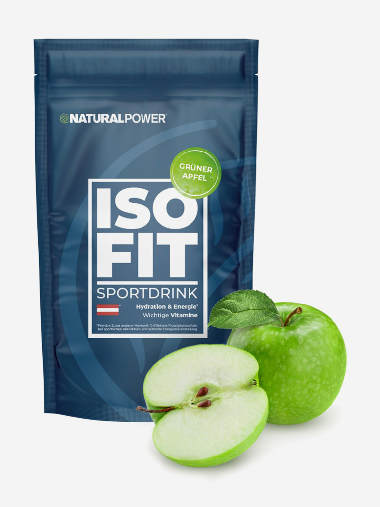 Изотоник Natural Power ISO FIT 400 гр Зеленое яблоко, Австрия