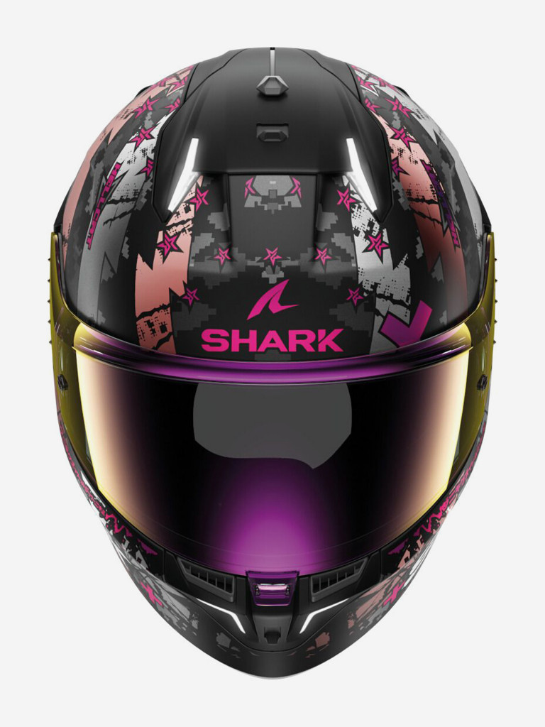 Мотошлем интеграл Shark SKWAL I3 HELLCAT MAT Black/Chrome/Violet
