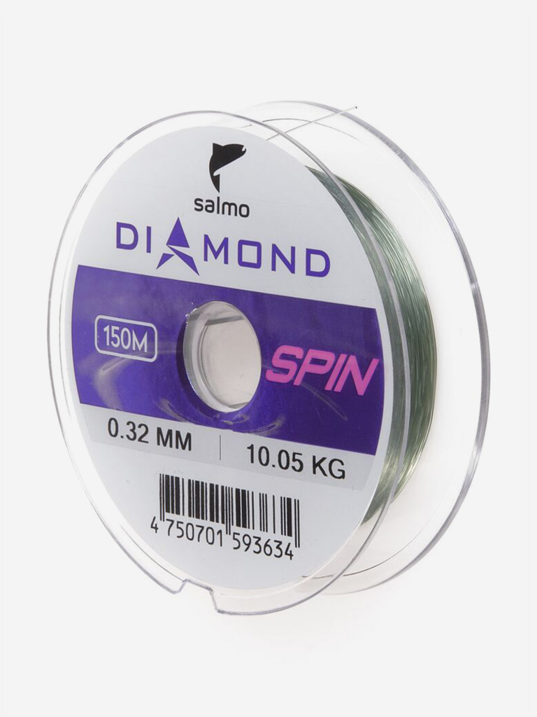 Леска монофильная для летней рыбалки Salmo Diamond SPIN длина 150 м, диаметр 0,32 мм, упаковка из 10 штук