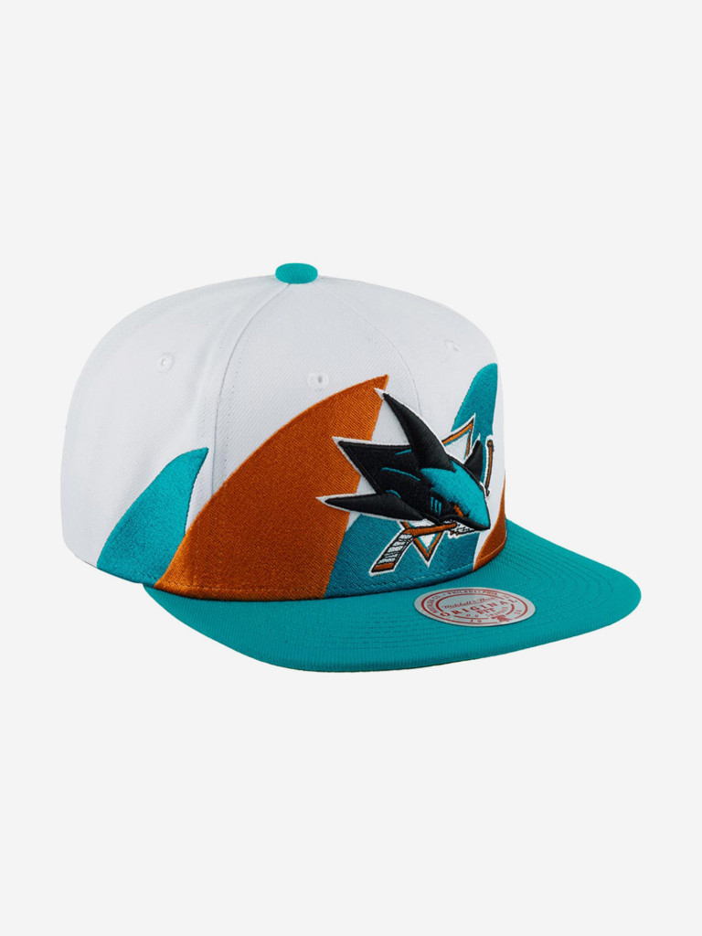 Бейсболка с прямым козырьком MITCHELL NESS 6HSSSH22088-SJSWHIT San Jose Sharks NHL