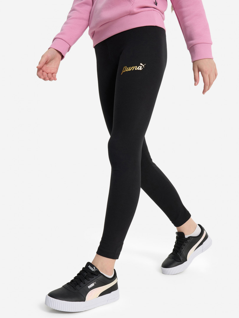 Легинсы для девочек PUMA ESS Script Metallic Черный 2399₽