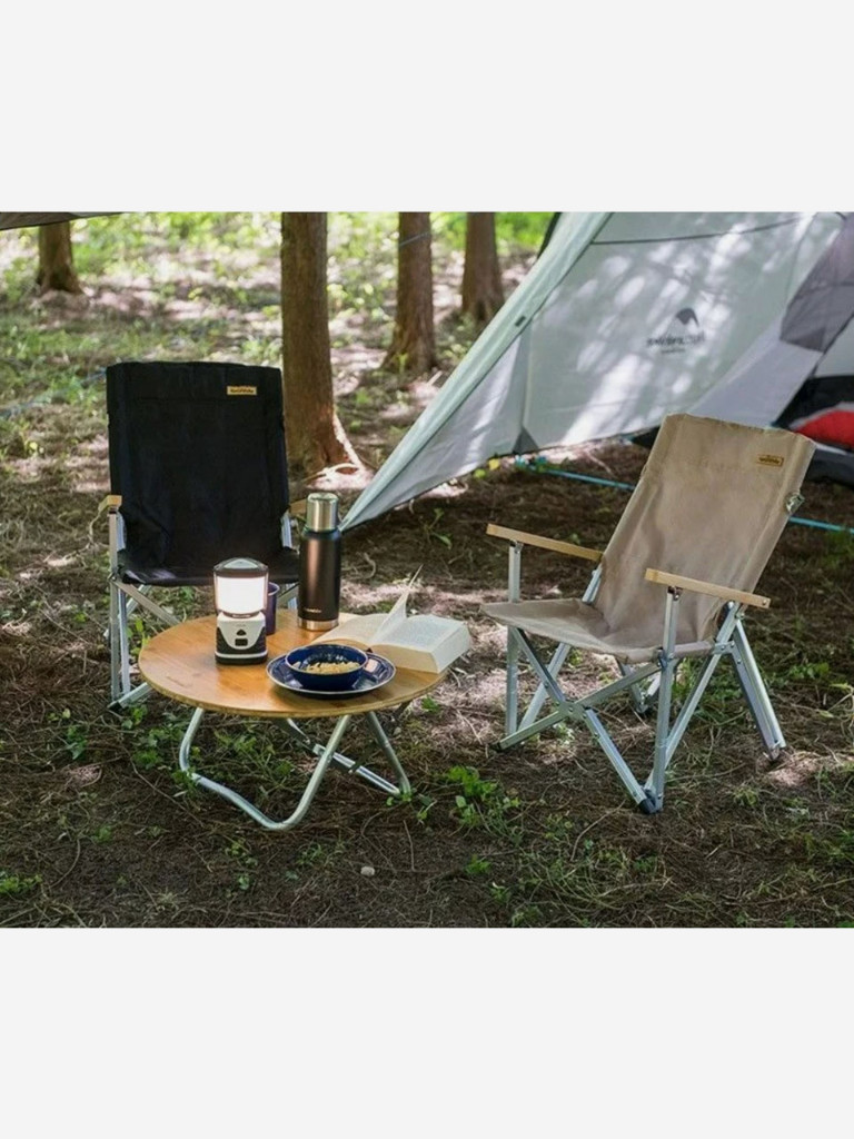 Кресло туристическое Naturehike, складное, хаки, до 120 кг