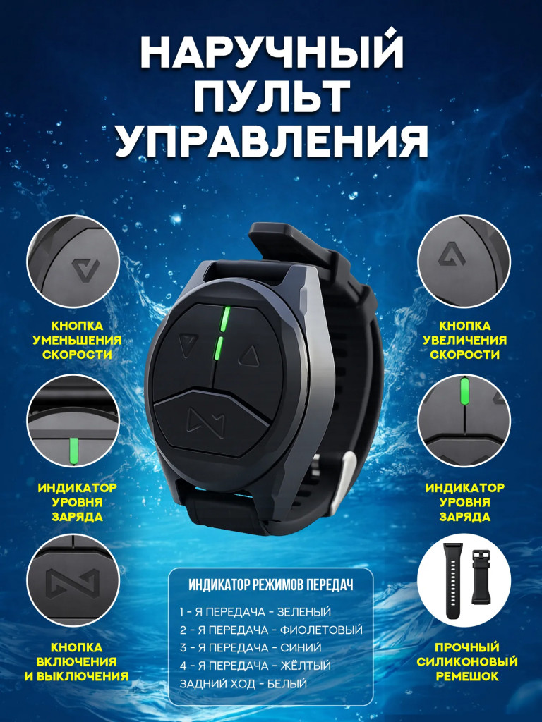 Плавник с электромотором Mariva JetFin PRO, 450 Вт, 4 скорости, увеличенный аккумулятор, до 9 км/ч