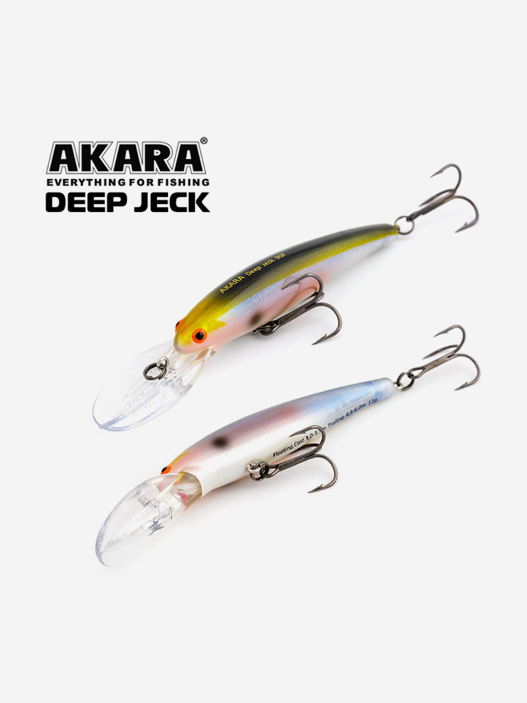 Воблер Akara Deep Jeck 90F минноу плавающий для троллинга на щуку, судака, окуня 12,1гр A77