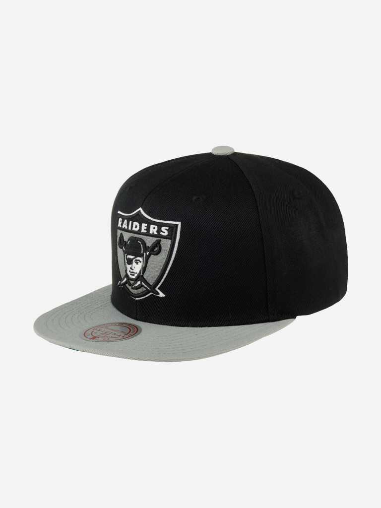 Бейсболка с прямым козырьком MITCHELL NESS HHSS4537-ORAYYPPPBKGY Oakland Raiders NFL (черный)
