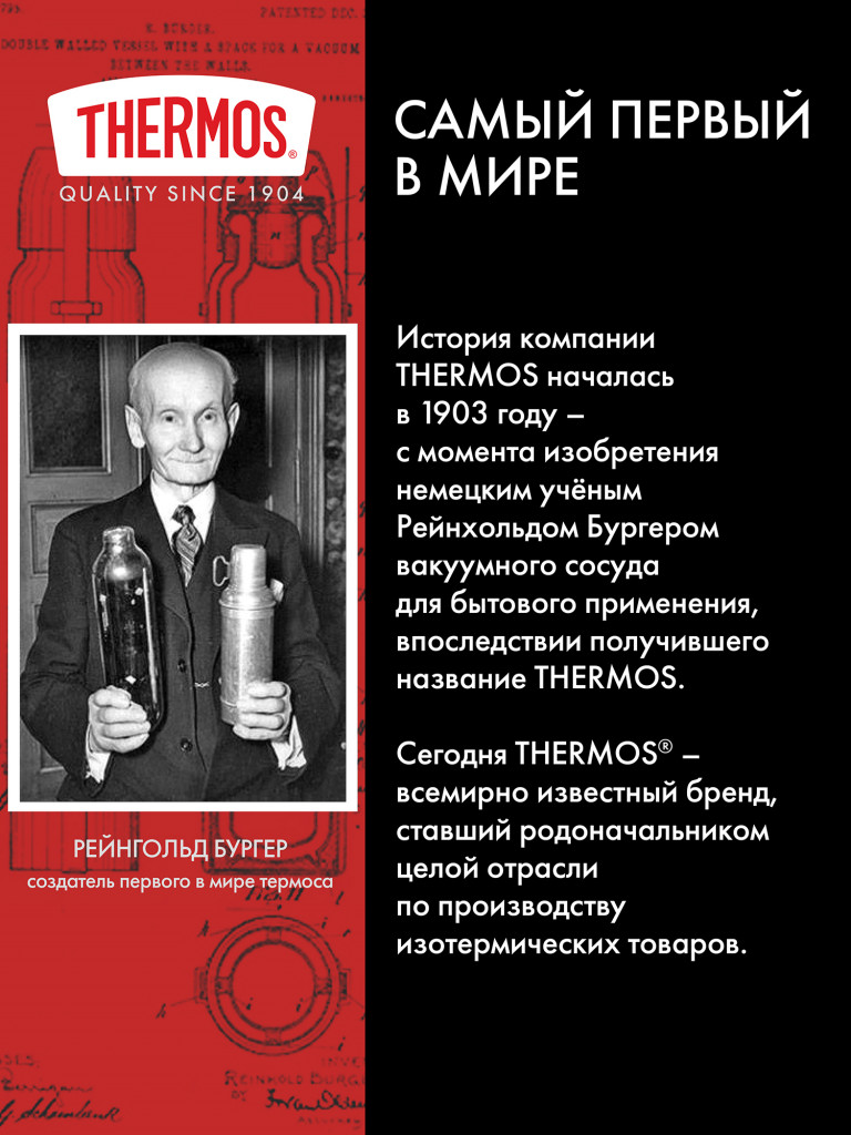 Термос с внутренней ёмкостью 1,8 л THERMOS TCRA-1801 синий