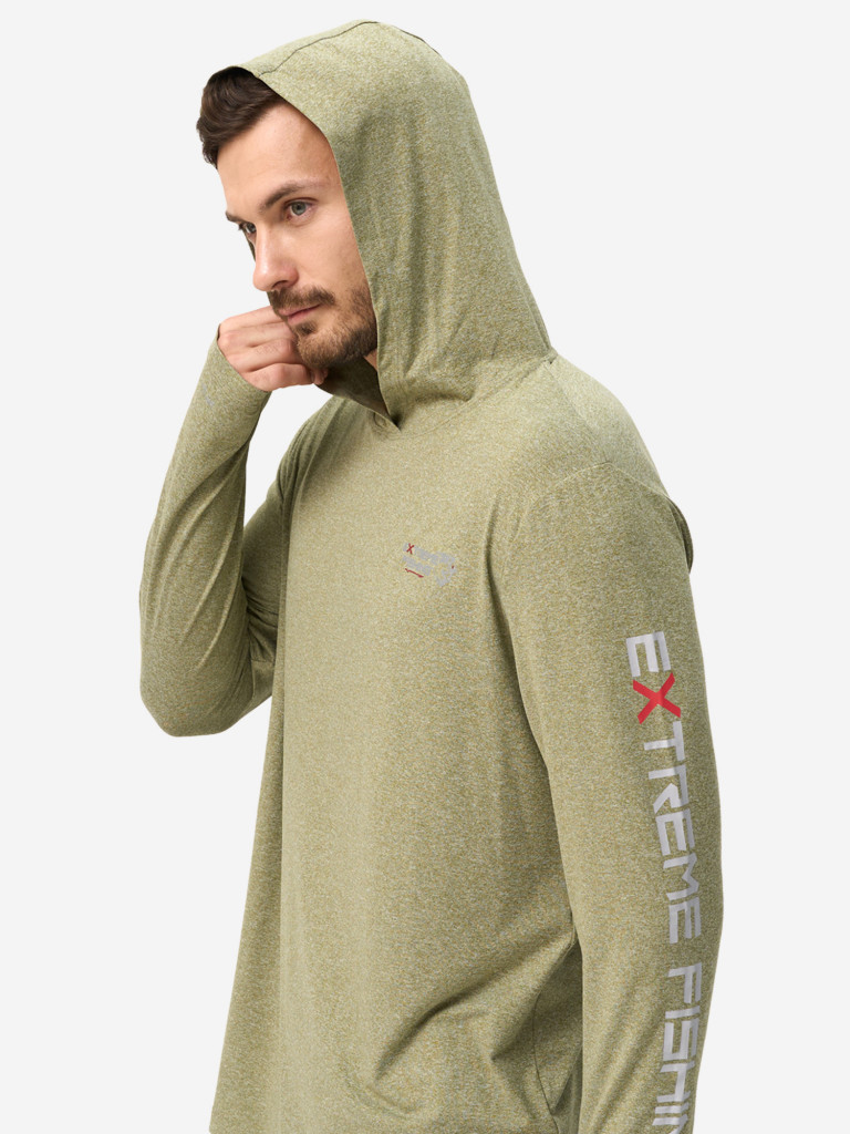 Лонгслив мужской Extreme Fishing PSS-G300H с капюшоном, с защитой от солнца UPF50+ для рыбалки