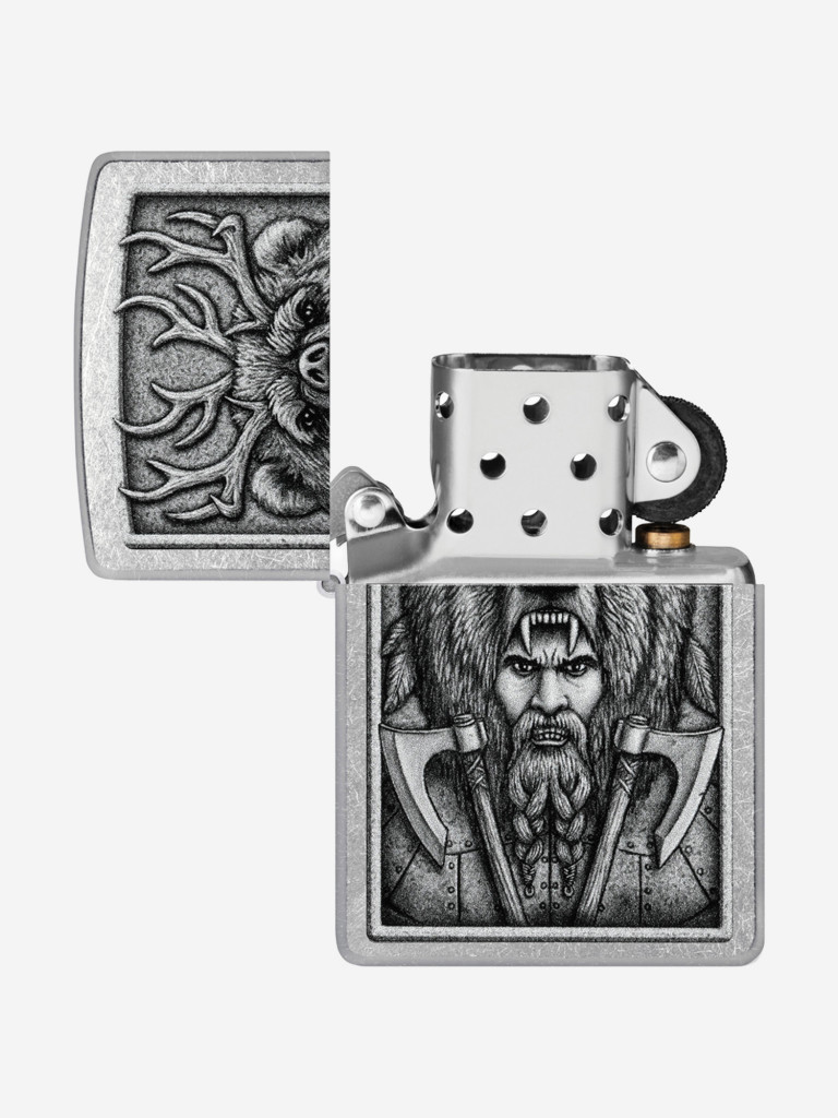 Зажигалка Zippo Barbarian Design Street Chrome