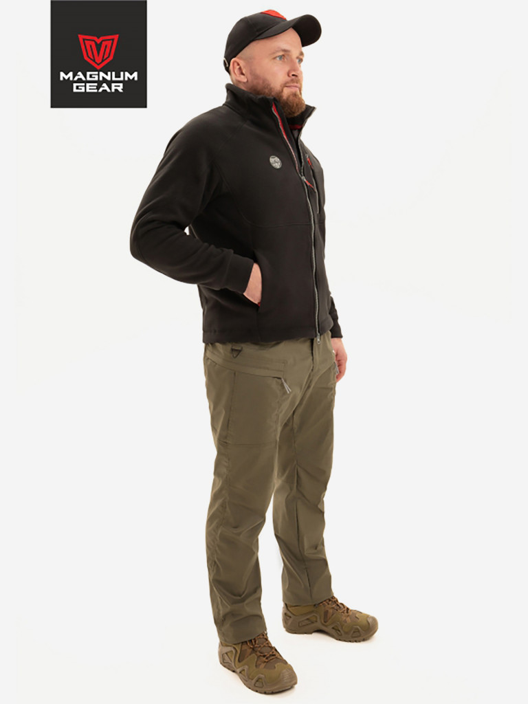 Толстовка флисовая для рыбалки и охоты MAGNUM GEAR NORD черный
