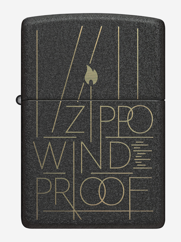 Зажигалка бензиновая ветроустойчивая Zippo Line Art Black Crackle