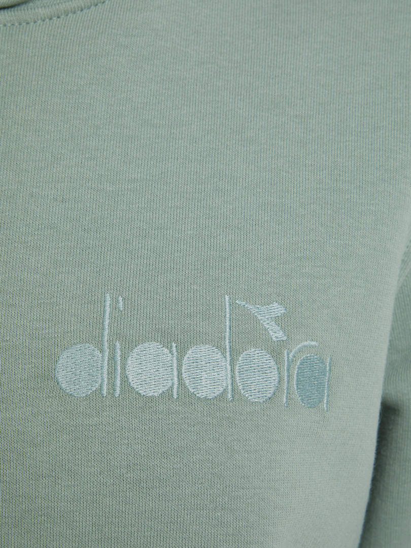 фото Худи женская diadora athl. logo, зеленый