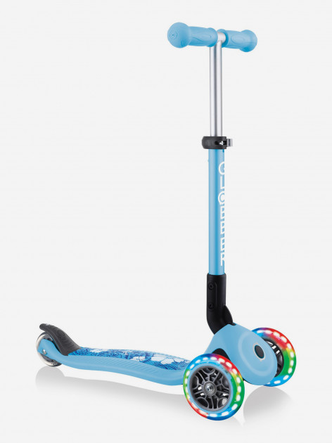 Самокат Globber JUNIOR FOLDABLE FANTASY LIGHTS Голубой цвет