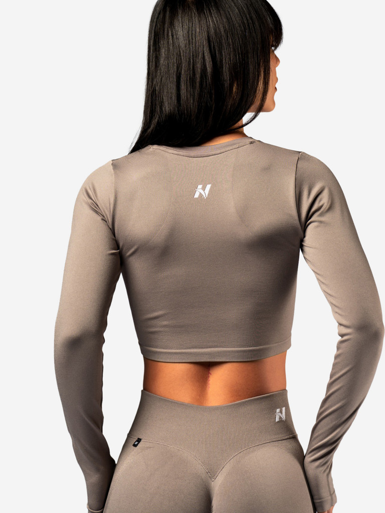 Лонгслив женский NEBBIA Seamless Long-Sleeve Top POWER 892 Light brown