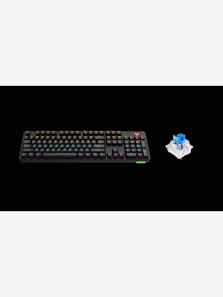 RAPOO Игровая механическая клавиатура+мышь проводная V185S, цвет - черный (13313)