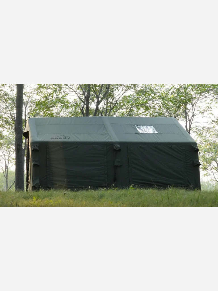 Надувная палатка Coody 13.68 Pro Army Green, 5–7 человек, 13.6 м², модульная система HUB