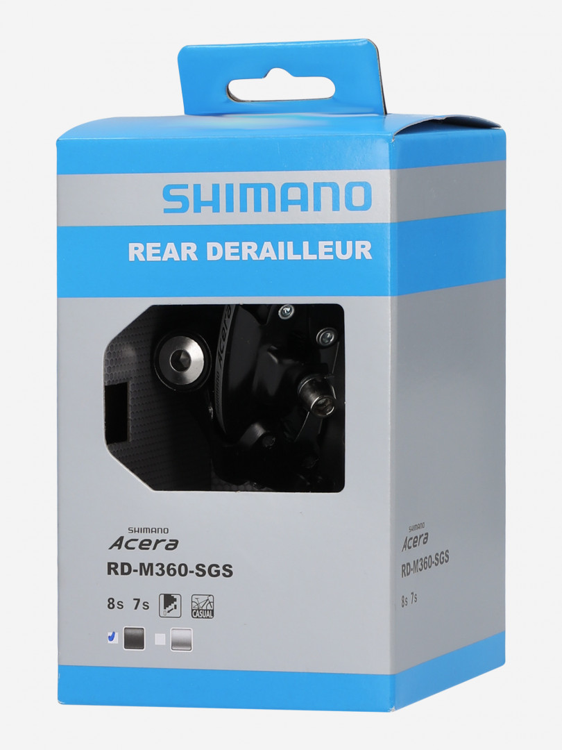 фото Задний переключатель shimano acera m360 sgs 7/8, черный