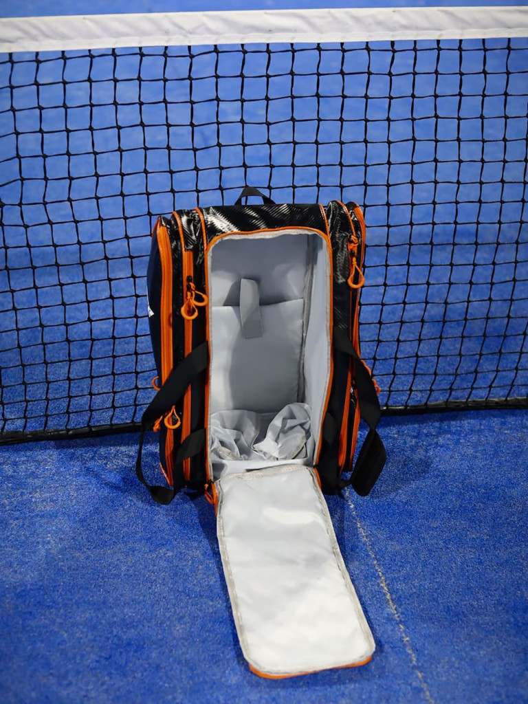 Спортивный рюкзак для падел-тенниса, черно-оранжевый