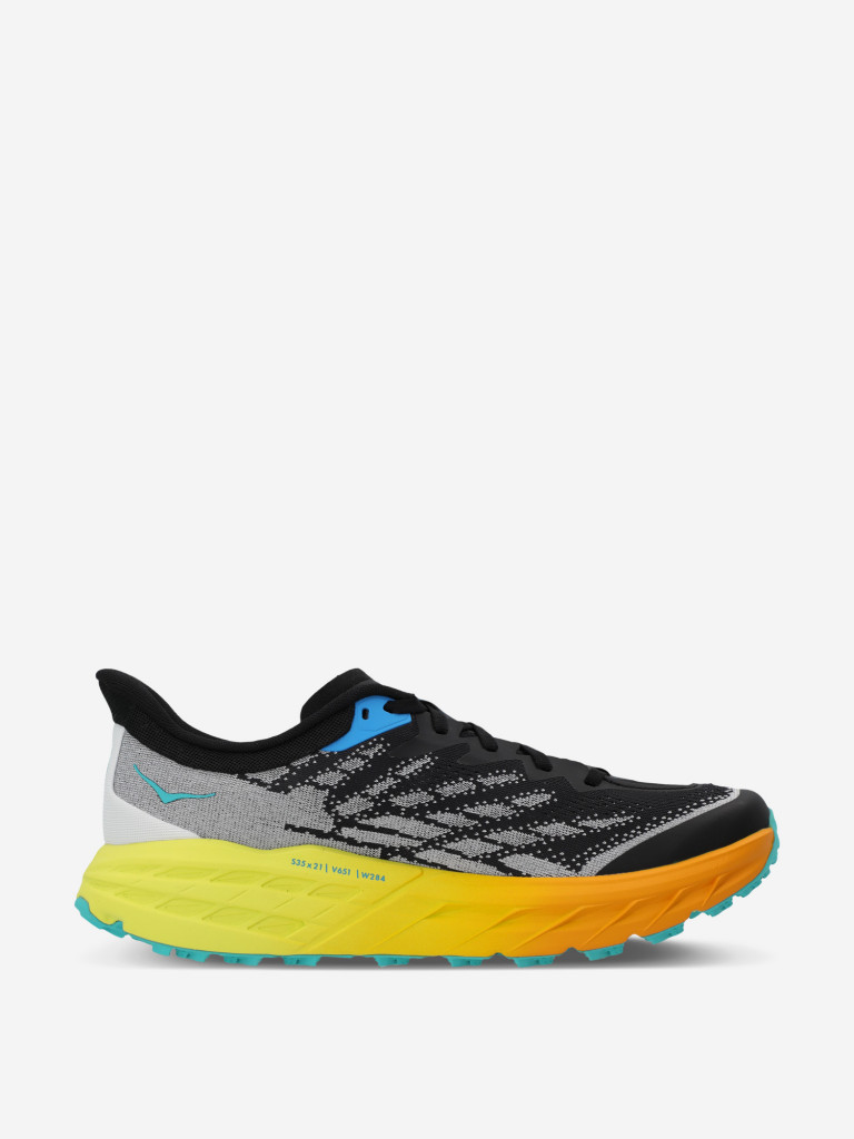 Кроссовки мужские Hoka One One Speedgoat 5 черный/желтый/лазурный цвет —  купить за 15899 руб. со скидкой 40 %, отзывы в интернет-магазине Спортмастер