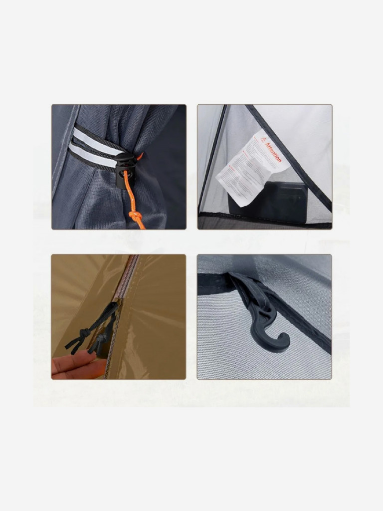 Палатка одноместная Naturehike NH18A095-D 20D сверхлегкая с ковриком трехсезонная