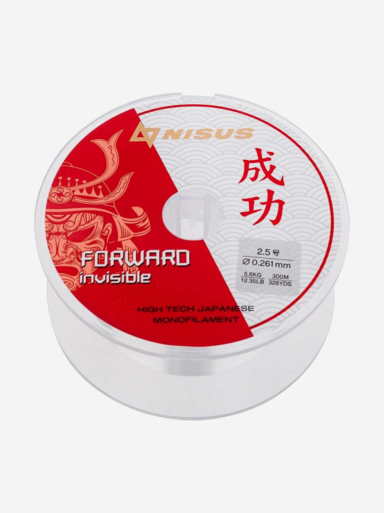 Леска для рыбалки Nisus FORWARD Invisible Nylon 0,261мм, 300м, 5,6кг, прозрачный