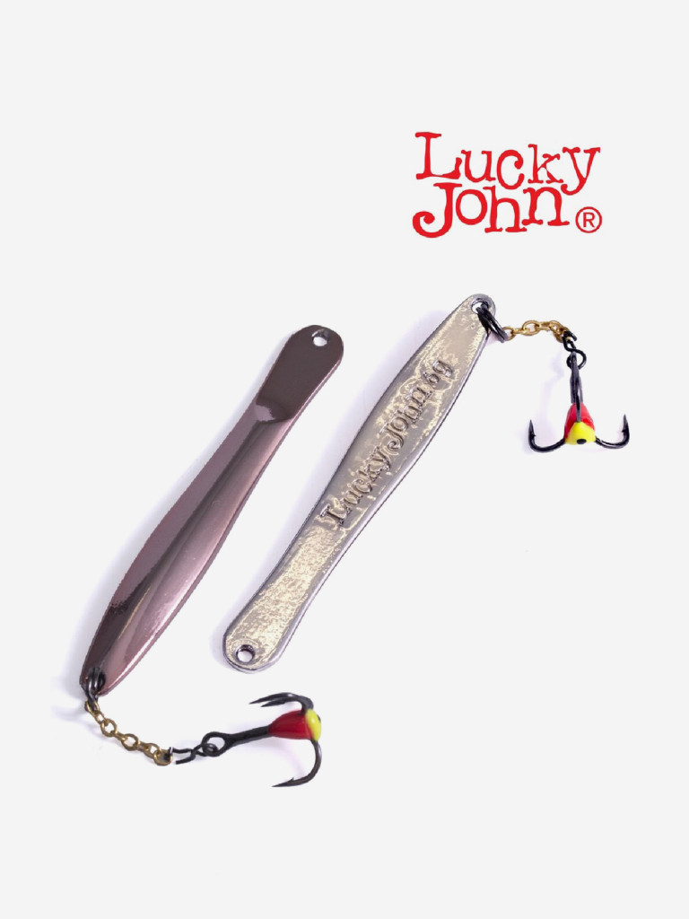 Блесна вертикальная зимняя Lucky John WALLE с цепочкой и тройником, длина 60 мм CS, блистер