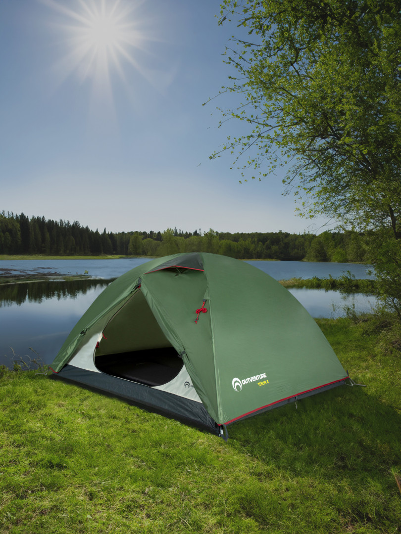 Палатка 3-местная Outventure Teslin 3 Зеленый 5599₽