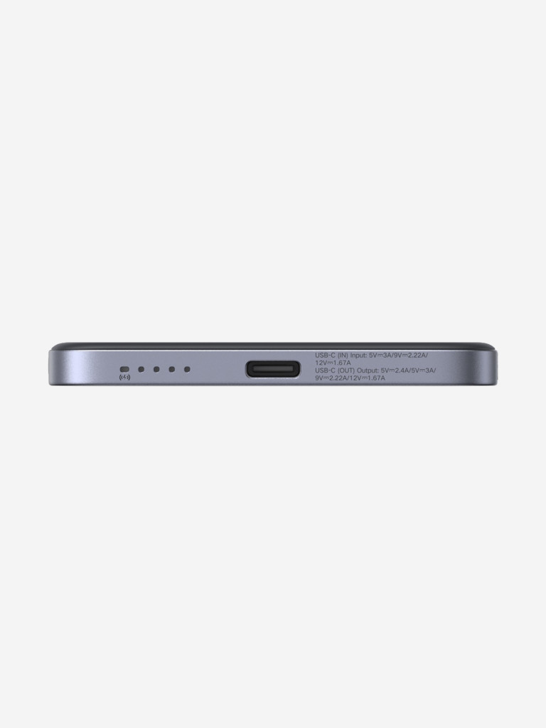 Внешний аккумулятор UGREEN PB580 (75984B) MagFlow Air Ultra-Slim 20W Magnetic 5000mAh Wireless Power Bank