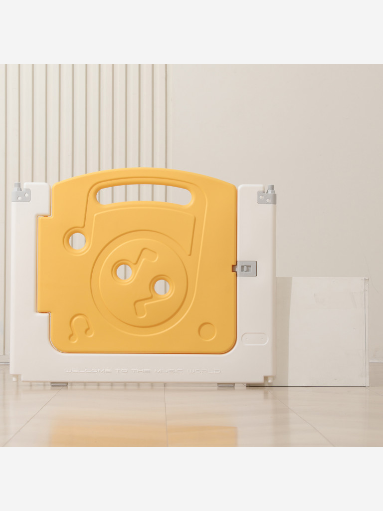 Манеж UNIX Kids SUPREME Music 160x160 Yellow с качелями