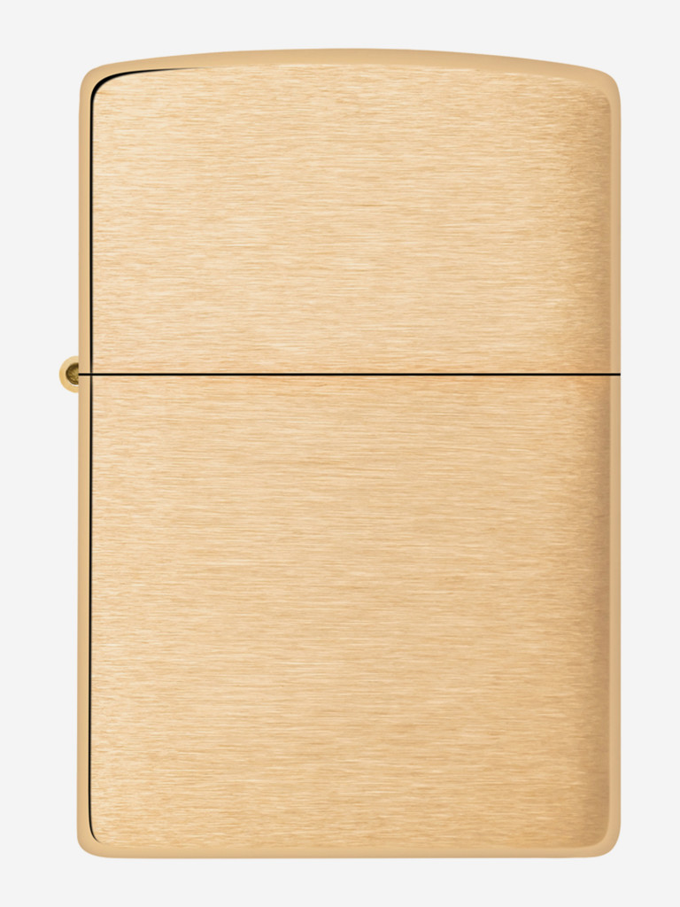 Зажигалка Zippo 204B Classic Brushed Brass, золотистая матовая