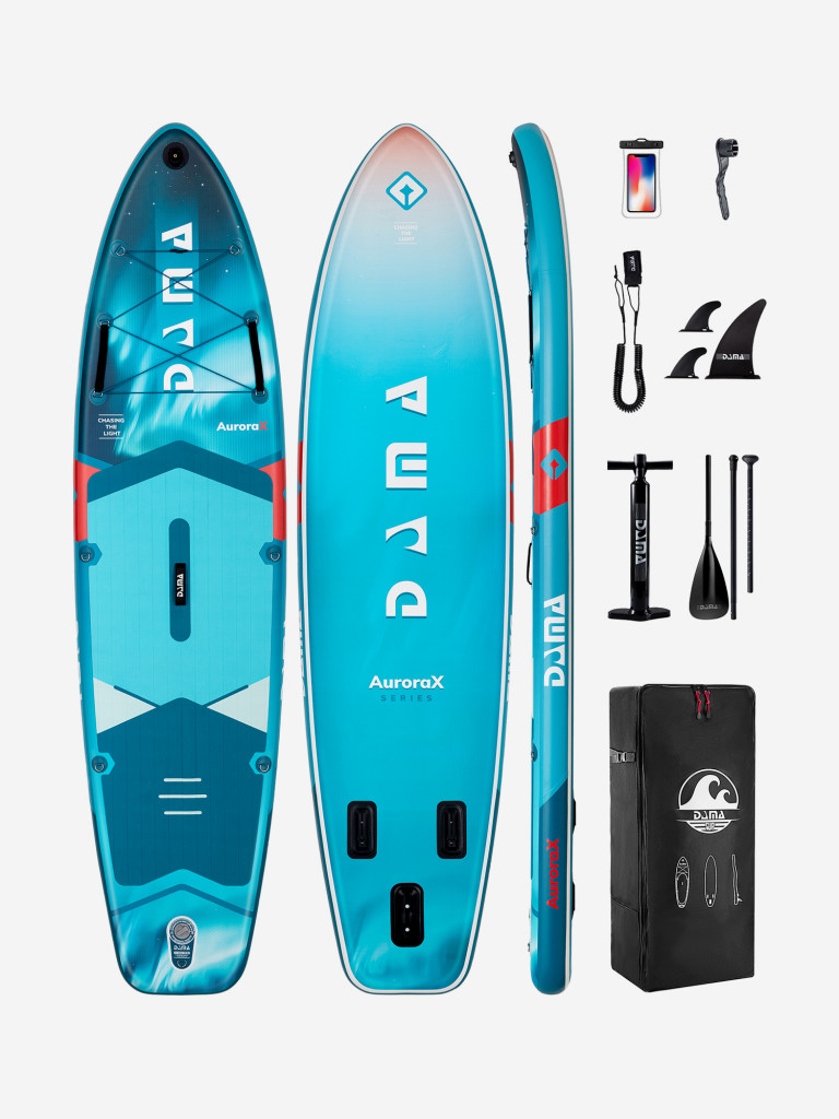 Сапборд двухслойный DAMA AuroraX LIGHT BLUE 350 см