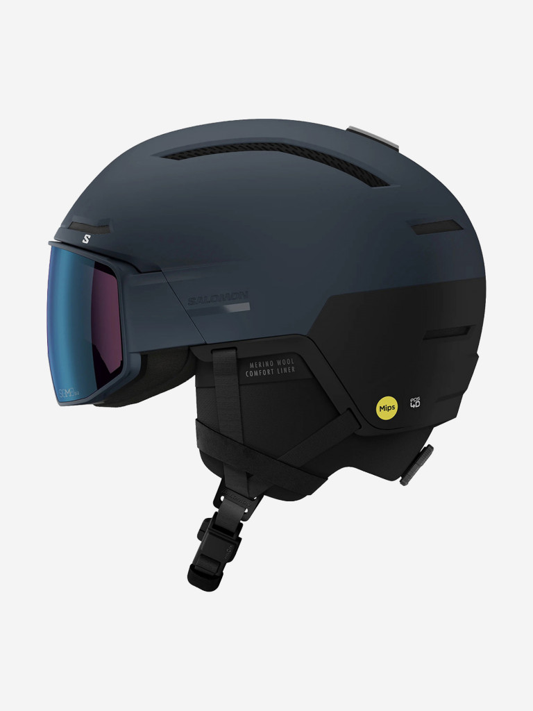 Горнолыжный шлем с визором Salomon Driver Prime Sigma Photo MIPS Dress Синий Cat. 1-3
