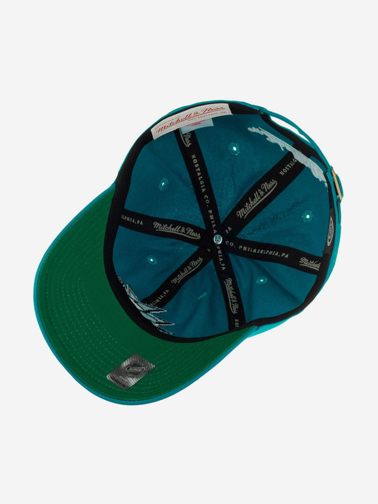 Бейсболка MITCHELL NESS HLUX5369-SJSYYPPPTEAL San Jose Sharks NHL