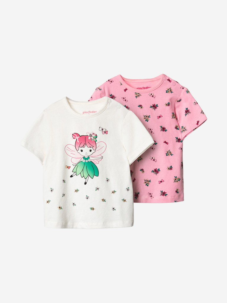 Футболка для девочки, 2 шт в комплекте PlayToday