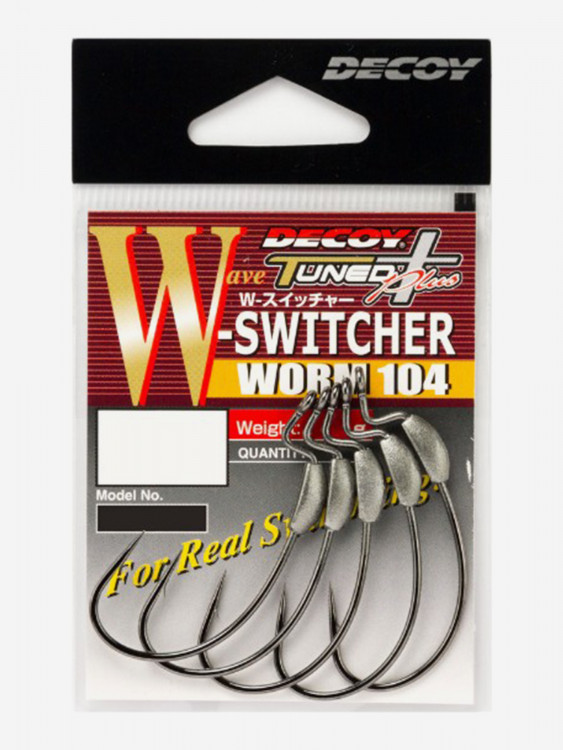 Крючок подгруженный офсетный Decoy Worm 104 W-Switcher #4/0 (в упаковке 4 штуки)