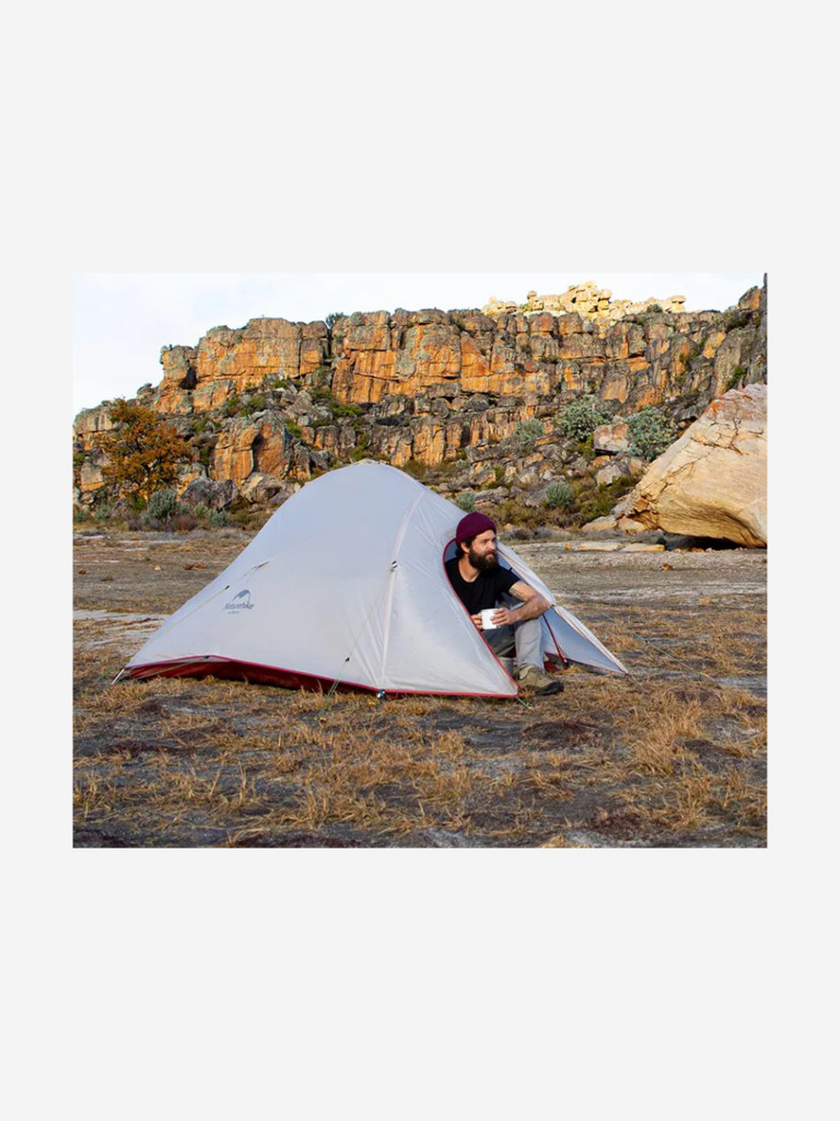 Палатка Naturehike Cloud Up Si 1-местная, алюминиевый каркас, сверхлегкая, серо-красный