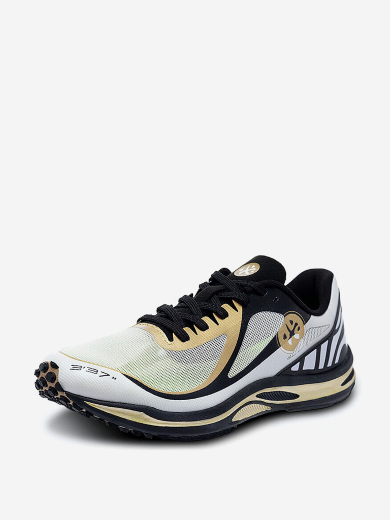 Кроссовки BMAI Cushioning Abrasion Resistant Lightweight Low Top FOAM4+Midsole Technology Sprint Running Shoes Men's Black Gold
