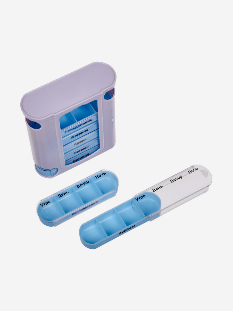Контейнер для таблеток «НЕДЕЛЬКА», голубой