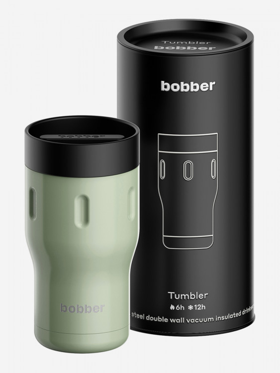 Термокружка вакуумная BOBBER Tumbler 350 мл, крышка 360, тепло до 6 часов, фисташковый