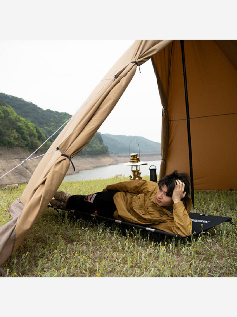 Раскладушка туристическая Naturehike односпальная XJC05, черная