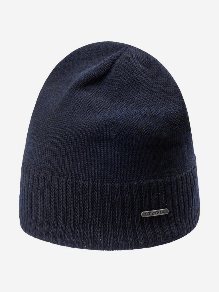 Шапка без отворота STETSON 8599338 OVERSIZED MERINO (синий)