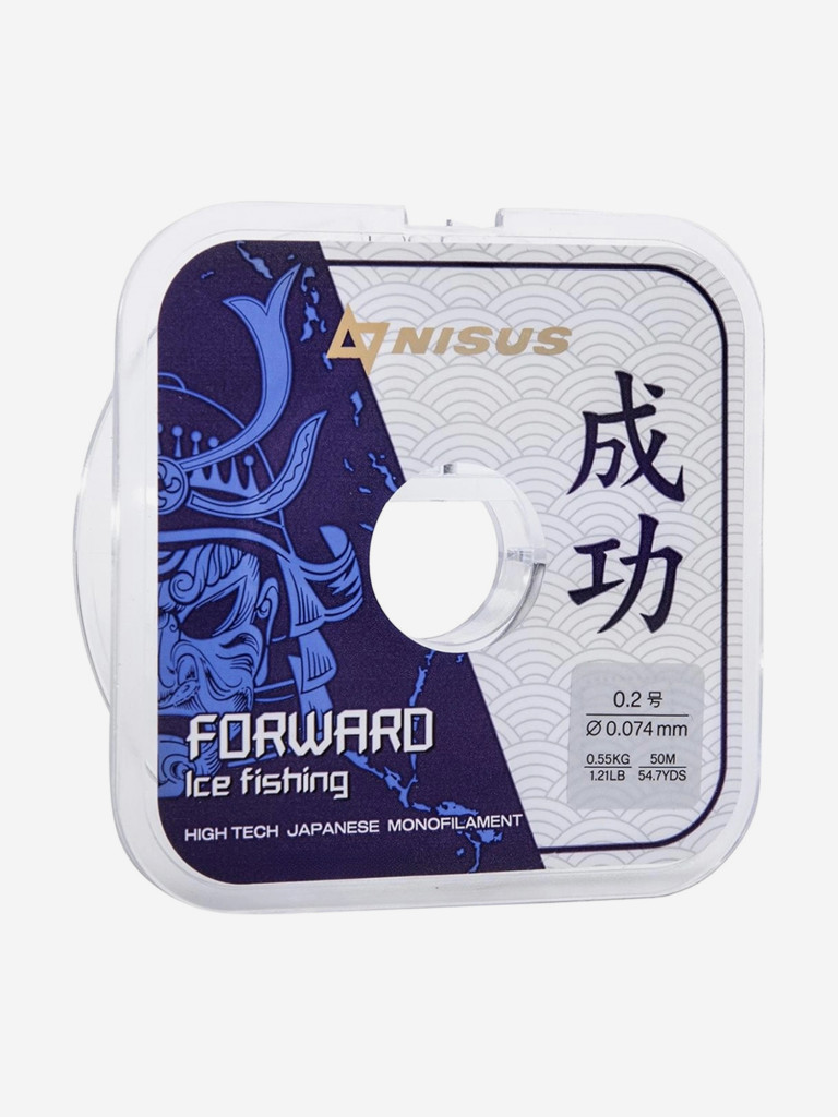 Леска для рыбалки Nisus FORWARD ICE FISHING Nylon 0,074мм, 50м, 0,55кг, прозрачный