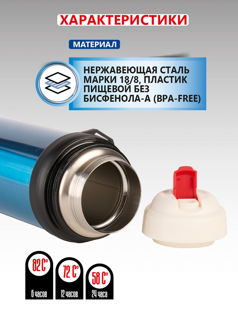 Термос BTrace 605-2200 синий 2200 мл