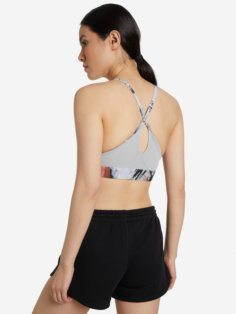 фото Спортивный топ бра reebok lux strappy bra, мультицвет