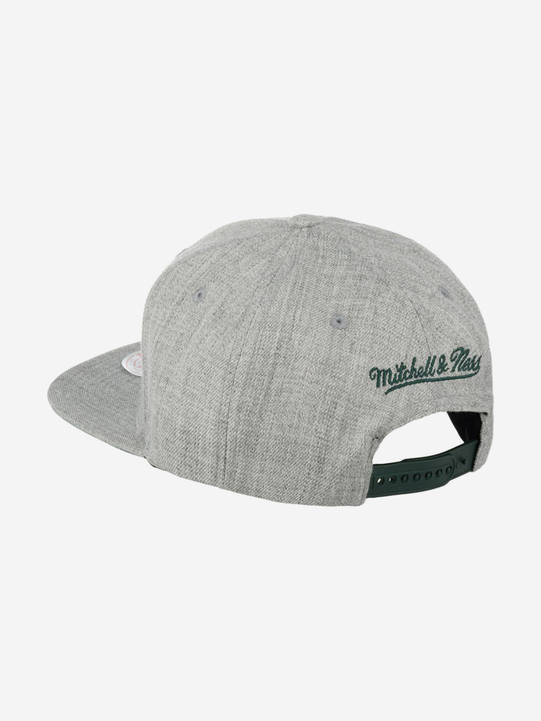 Бейсболка с прямым козырьком MITCHELL NESS HHSS3274-MBUYYPPPGYHT Milwaukee Bucks NBA (серый)