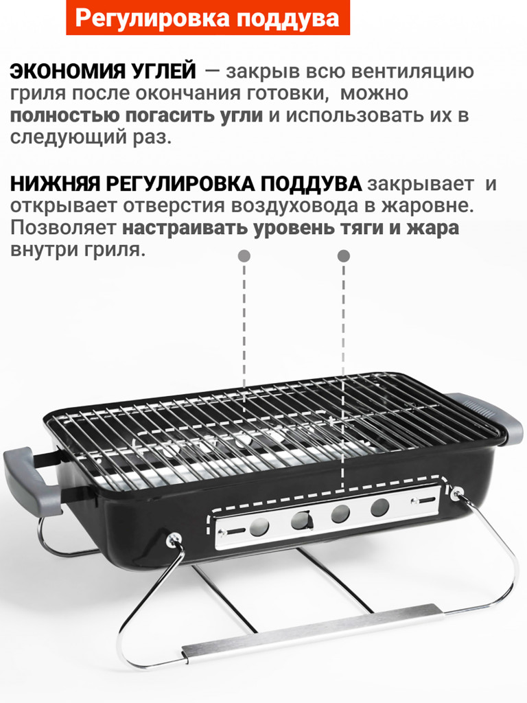 Угольный гриль барбекю Go Garden Premium 43