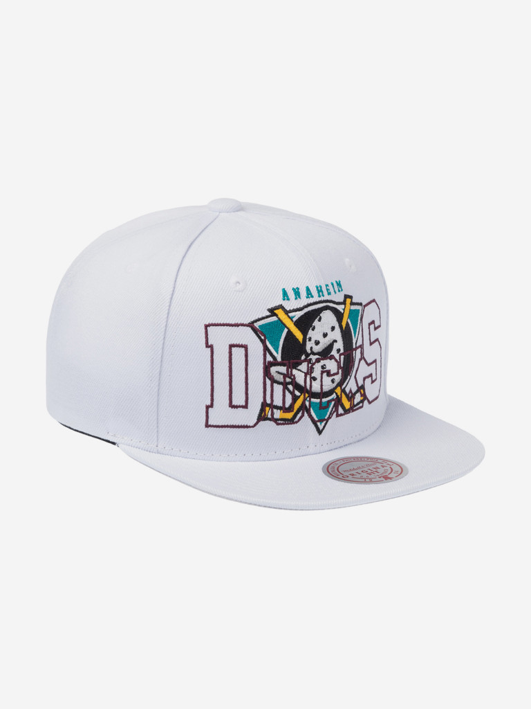 Бейсболка с прямым козырьком MITCHELL NESS HS10385-ADUWHIT Anaheim Ducks NHL (белый)