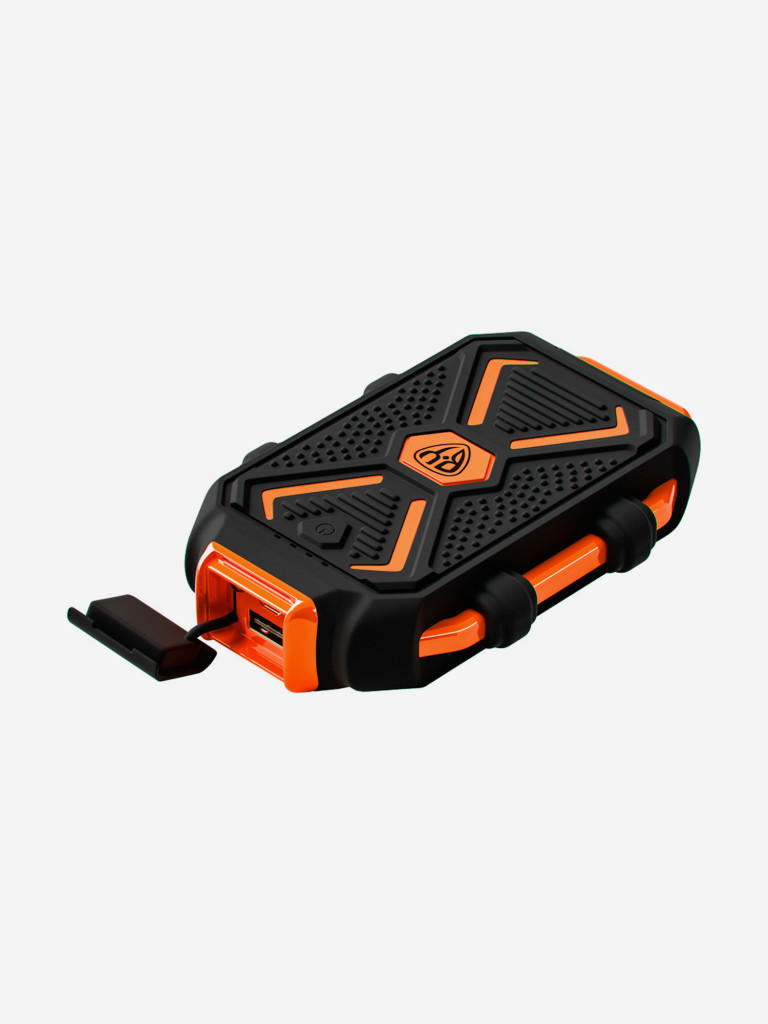 BY Аккумулятор мобильный, 10000 мАч, USB, 2А, защита IP67, фонарик, Чёрный
