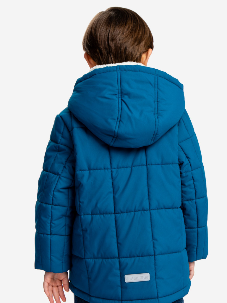 Куртка с капюшоном синяя Button Blue