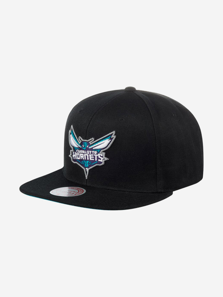 Бейсболка с прямым козырьком MITCHELL NESS 6HSSSH21270-CHOBLCK Charlotte Hornets NBA (черный)