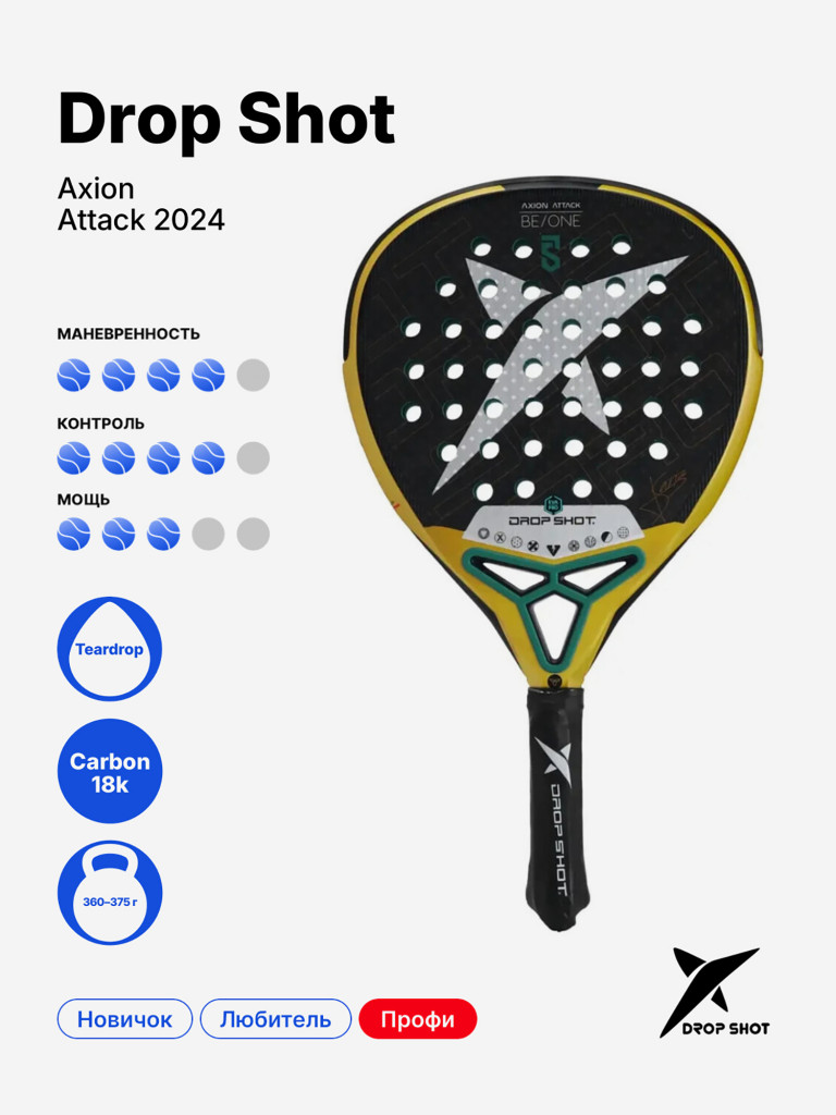 Ракетка для падела Drop Shot Axion Attack 2024